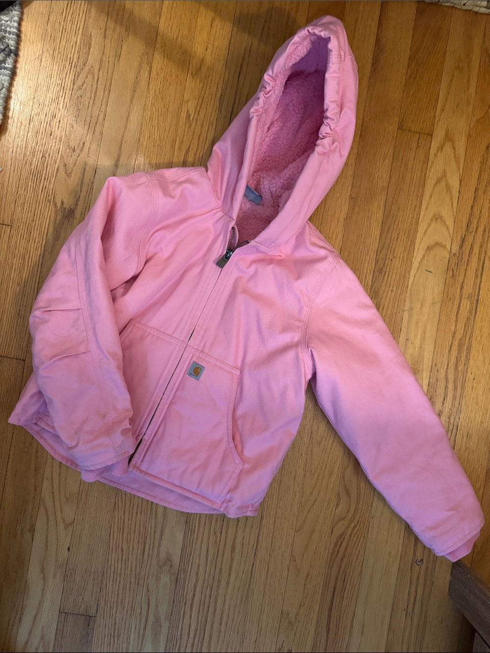 Carhartt Pink Hooded Kids Zip-Up Jacket